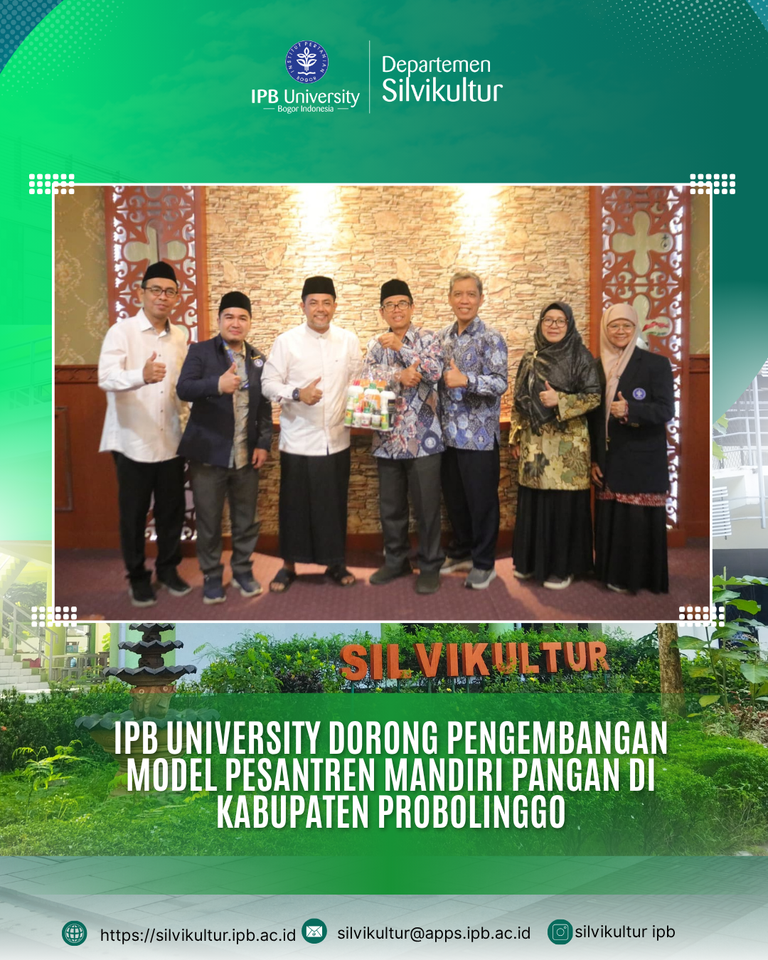 IPB University Dorong Pengembangan Model Pesantren Mandiri Pangan di Kabupaten Probolinggo